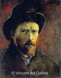 Self-Portrait with Dark Felt Hat by Vincent van Gogh