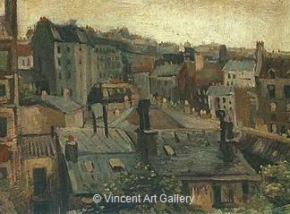 View of the Roofs of Paris by Vincent van Gogh