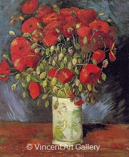 Vase with Red Poppies by Vincent van Gogh