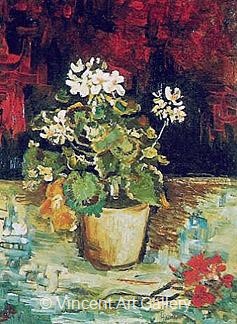 Geranium in a Flowerpot by Vincent van Gogh