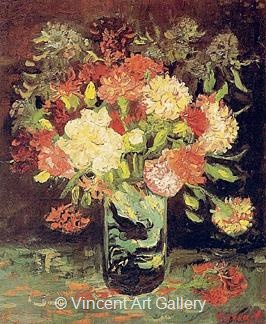 Vase with Carnations by Vincent van Gogh
