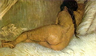 Nude Woman Reclining, Seen from the Back by Vincent van Gogh