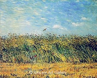 Wheat Field with a Lark by Vincent van Gogh