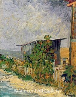 Montmartre Path with Sunflowers by Vincent van Gogh