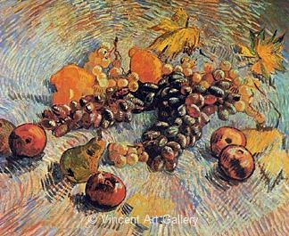 Still Life with Grapes, Apples, Pear and Lemons by Vincent van Gogh