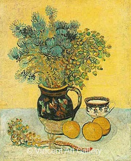 Still Life, Majolica Jug with Wildflowers by Vincent van Gogh
