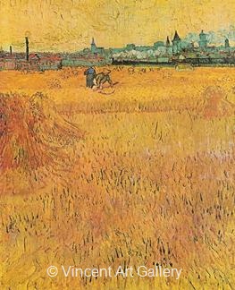 Arles: View from the Wheat Fields by Vincent van Gogh