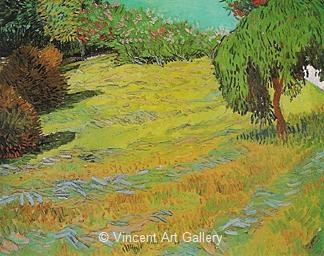 Meadow with Weeping Willow by Vincent van Gogh