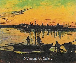 Coal Barges by Vincent van Gogh