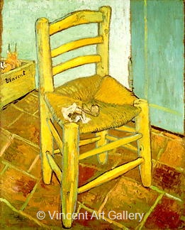 Vincent's Chair with His Pipe by Vincent van Gogh