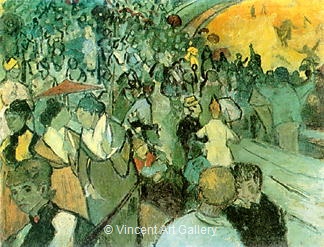 Spectators in the Arena at Arles by Vincent van Gogh