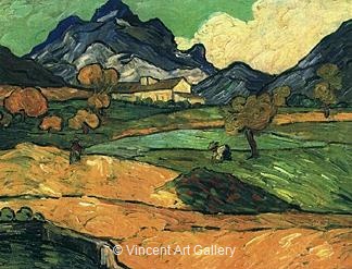 Le Mont Gaussier with the Mas de Saint-Paul by Vincent van Gogh