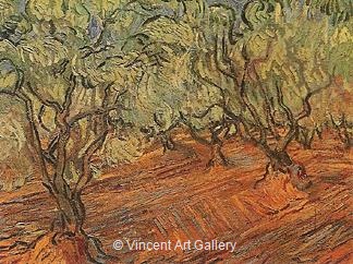 Olive Grove: Bright Blue Sky by Vincent van Gogh