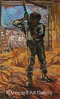 The Thresher (after Millet) by Vincent van Gogh