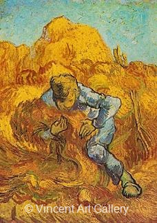 The Sheaf-Binder (after Millet) by Vincent van Gogh