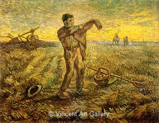 Evening: The End of the Day (after Millet) by Vincent van Gogh