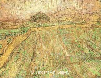 Wheat Field in Rain by Vincent van Gogh