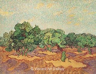 Olive Grove: Pale Blue Sky by Vincent van Gogh