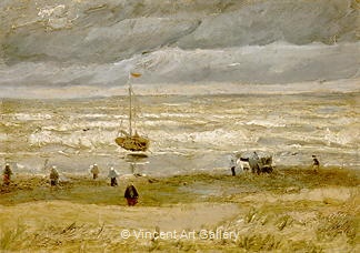 Beach at Scheveningen in Stormy Weather by Vincent van Gogh