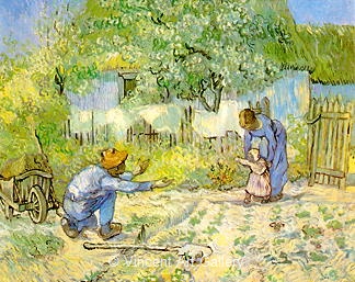 First Steps (after Millet) by Vincent van Gogh