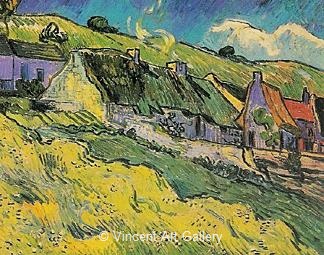 Thatched Cottages by Vincent van Gogh