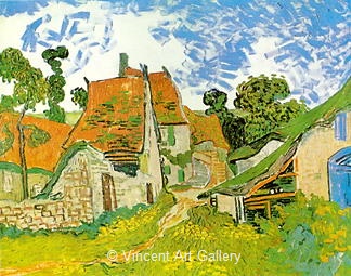 Village Street in Auvers by Vincent van Gogh