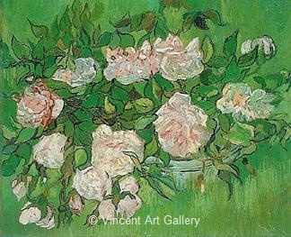 Still Life, Pink Roses by Vincent van Gogh