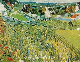 Vineyards with a View of Auvers by Vincent van Gogh