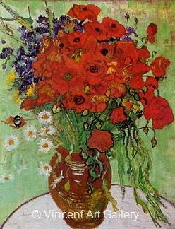 Still Life: Red Poppies and Daisies by Vincent van Gogh