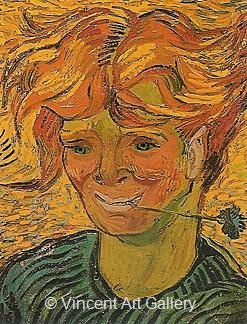 Young Man with Cornflower by Vincent van Gogh
