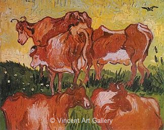 Cows (after Jordaens) by Vincent van Gogh