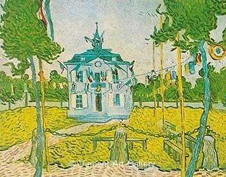 Auvers Town Hall on 14 July 1890 by Vincent van Gogh
