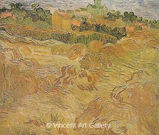 Wheat Fields with Auvers in the Background by Vincent van Gogh