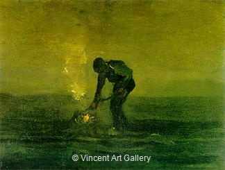 Peasant burning Weeds by Vincent van Gogh