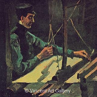 Weaver Facing Right (Half-Figure) by Vincent van Gogh