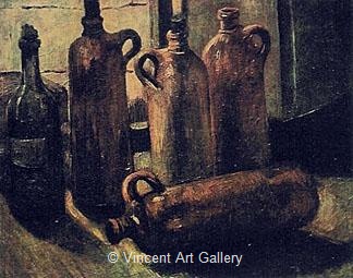 Still Life with Five Bottles by Vincent van Gogh