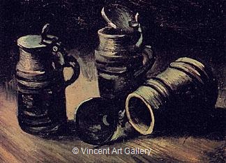 Still Life with Three Beer Mugs by Vincent van Gogh