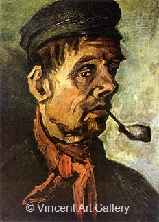 Head of a Peasant with a Pipe by Vincent van Gogh