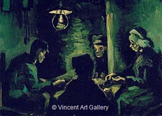 Four Peasants at a Meal (First Study for "The Potato Eaters") by Vincent van Gogh