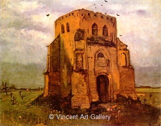 The old Cemetery Tower at Nuenen by Vincent van Gogh