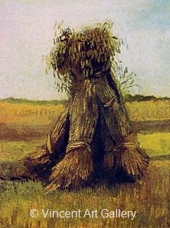 Sheaves of Wheat in a Field by Vincent van Gogh