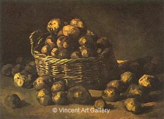 Still Life with a Basket of Potatoes by Vincent van Gogh
