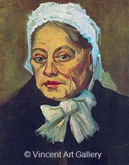 Head of an Old Woman with White Cap (The Midwife) by Vincent van Gogh